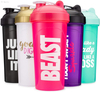 Custom Bpa Free 400 500 Ml 2Oz Gold Brown Pink Protein Workout Sport Gym Water Drinking Cup Protien Shaker Bottle
