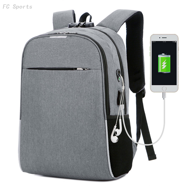 Fashion men anti-theft Bagpack School Business USB Charging Laptop anti theft backpack 