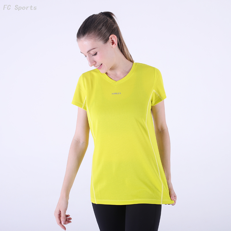 FC Sports Tee shirt Women Yoga Wear Slim Breathable Dry Fit Style Fitness Clothes Wholesale 2019