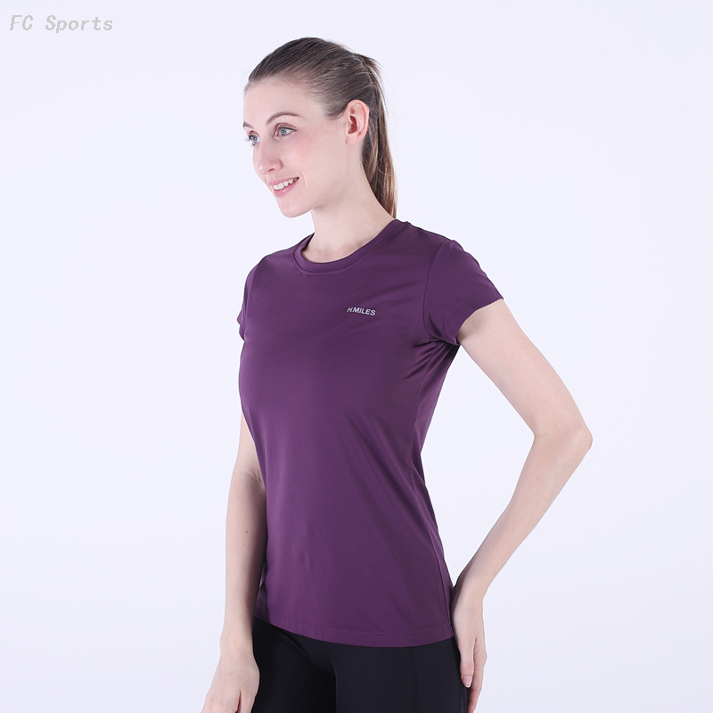 FC Sports Tee shirt Women Slim Breathable Dry Fit Style Fitness Clothes Wholesale