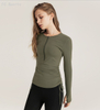 Autumn&Winter Drawstring Yoga clothes tops casual Slim and quick-drying running zipper sportswear