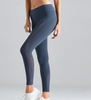 Mesh stitching yoga pants stretch slim tights running fitness pants