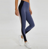 Fitness pants female stitching contrast color stretch tight running sports yoga trousers