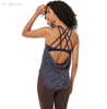 Two-in-one sports fitness vest women gathered cross beauty back sand bra loose yoga clothes