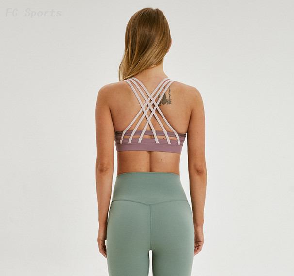 Sports underwear, yoga, thin belt, beautiful back, shockproof running bra